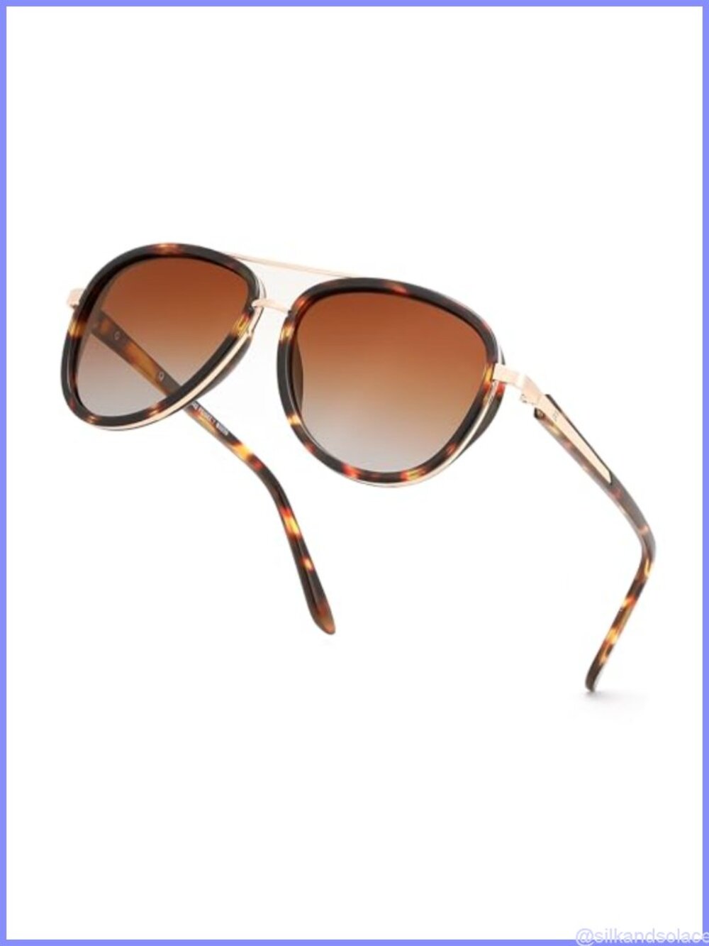 Retro Polarized UV400 Aviator Sunglasses Square Full Frame